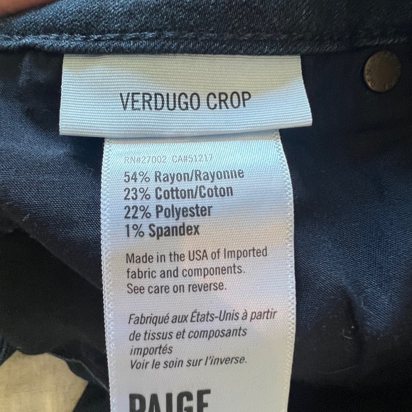 Paige Verdigo drop jeans size 27 - Picture 3 of 8
